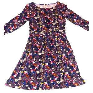 Boden Abigail Jersey Dress Floral  Long Sleeve Women size 6
